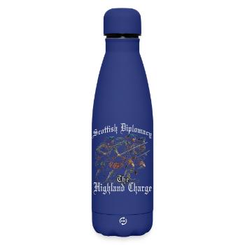Highlander Clan Warrior | Scotland History - Matte Insulated Water Bottle 500 ml - dark blue  - Front