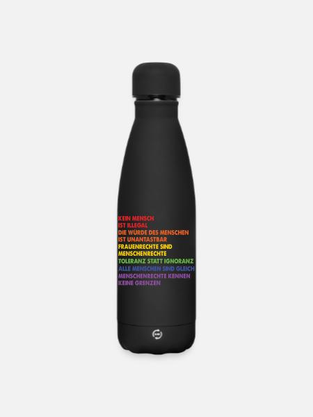 Menschrechte Gleichheit Gleichberechtigung - Matte Thermosflasche 500 ml - Schwarz