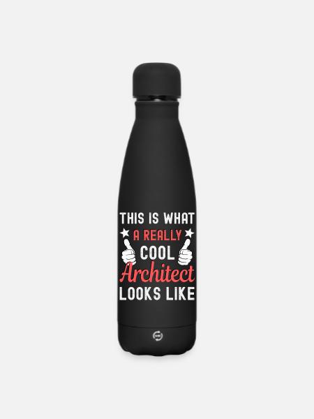 Architekt - Matte Thermosflasche 500 ml - Schwarz