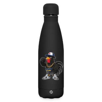 Talahon Bauchtasche Cap Goldkette Gangster - Matte Thermosflasche 500 ml - Schwarz - Vorne