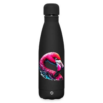 Flamant - Bouteille isotherme SOFT TOUCH 500 ml - noir - Devant