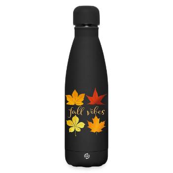 Fall Vibes - Matte Insulated Water Bottle 500 ml - black - Front