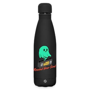 Geist Kassette Rewind Your Soul - Matte Thermosflasche 500 ml - Schwarz - Vorne