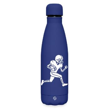 Skeleton Gridiron Runner - Matte Insulated Water Bottle 500 ml - dark blue  - Front