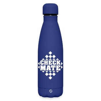 Checkmate Chess Symbol Chess Player Cup WM Icon - Bouteille isotherme SOFT TOUCH 500 ml - bleu foncé  - Devant