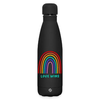 L’amour gagne - Bouteille isotherme SOFT TOUCH 500 ml - noir - Devant