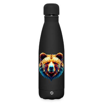 Ours polygonal - Bouteille isotherme SOFT TOUCH 500 ml - noir - Devant