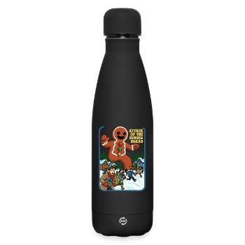 Attaque du pain d’épices - Bouteille isotherme SOFT TOUCH 500 ml - noir - Devant