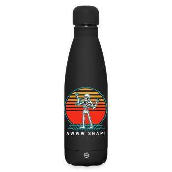 Fracture osseuse Fracture osseuse du squelette d’Halloween - Bouteille isotherme SOFT TOUCH 500 ml - noir - Devant