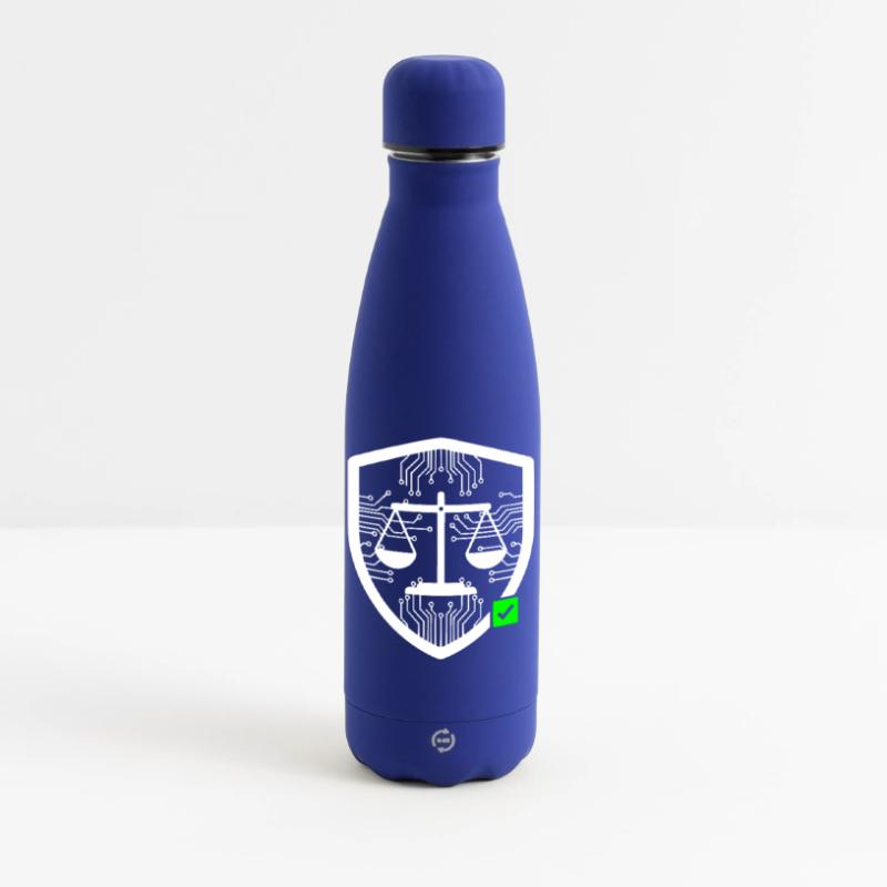 Cyber Security Shield Libra Tech Vector Matte Insulated Water Bottle 500 ml