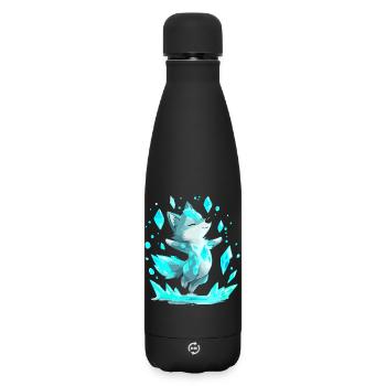 Eisfuchs Crystal Delight - Matte Insulated Water Bottle 500 ml - black - Front