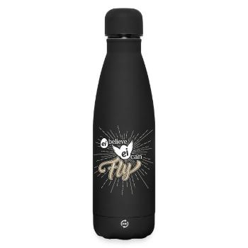 Fans de poulet - Coq - Coq - Diction - Bio - Bouteille isotherme SOFT TOUCH 500 ml - noir - Devant