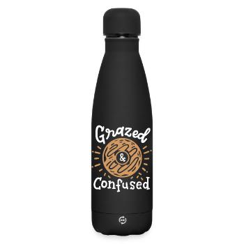Donuts Donut-Liebhaber - Matte Thermosflasche 500 ml - Schwarz - Vorne