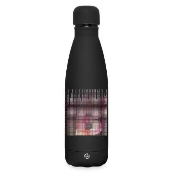 Abstrait Lettre Rose B Pixel Art - Bouteille isotherme SOFT TOUCH 500 ml - noir - Devant