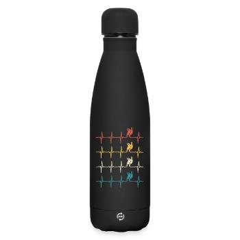 Judo Retro Heartbeat Judo  - Bouteille isotherme SOFT TOUCH 500 ml - noir - Devant