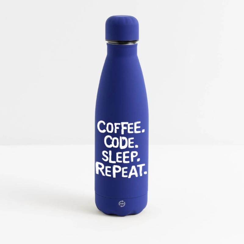 Coffee Code Sleep - Répéter le travail du programmeur Bouteille isotherme SOFT TOUCH 500 ml