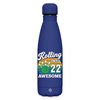 Bowling 22 Célébration Anniversaire Graphique - Bouteille isotherme SOFT TOUCH 500 ml - bleu foncé  - Devant