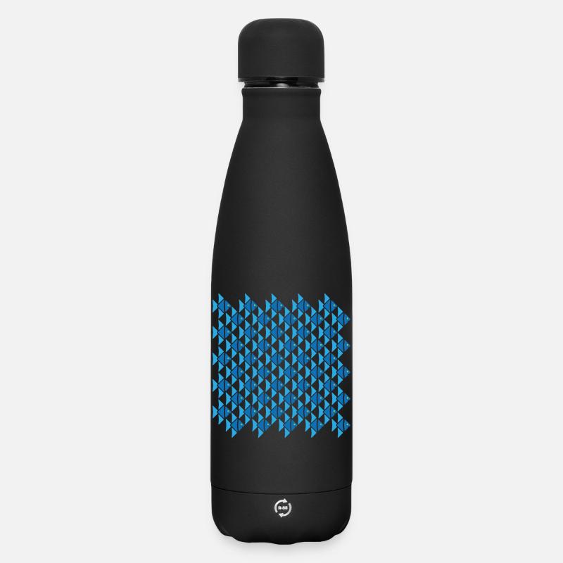 Poisson-ange de style Escher - Bouteille isotherme SOFT TOUCH 500 ml - noir