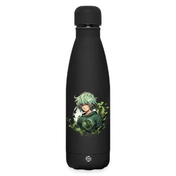Manga Boy Design - Bouteille isotherme SOFT TOUCH 500 ml - noir - Devant