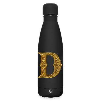 Ornamentgold Initiale D - Matte Thermosflasche 500 ml - Schwarz - Vorne