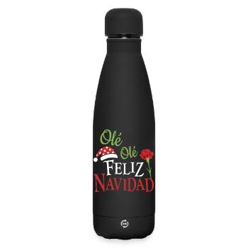 Ole Ole Frohe Weihnachten - Matte Thermosflasche 500 ml - Schwarz - Vorne