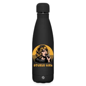 Stoner Girl - Matte Insulated Water Bottle 500 ml - black - Front