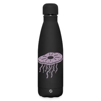 Minimalistisches Kombucha Scoby Tee Quallen - Matte Thermosflasche 500 ml - Schwarz - Vorne