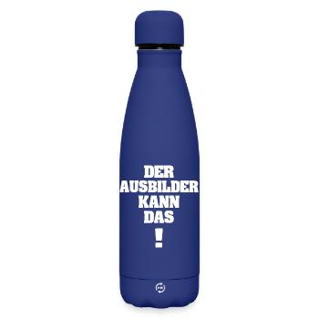 Saying instructor - Matte Insulated Water Bottle 500 ml - dark blue  - Front