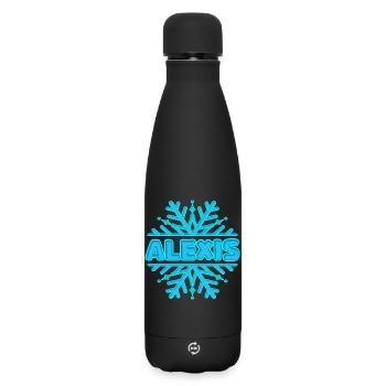 Geschenk für Alexis - Matte Thermosflasche 500 ml - Schwarz - Vorne