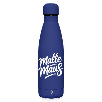 Mallemaus JGA Frauen Mallorca Fan Party Malle Maus - Matte Thermosflasche 500 ml - Dunkelblau  - Vorne