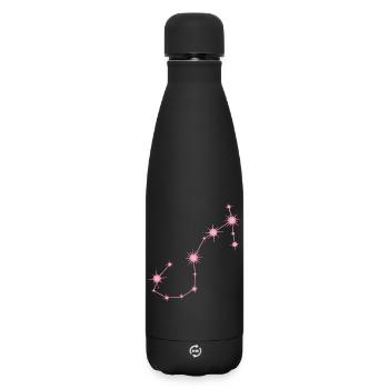 Skorpion-Stern Sternbild Sternzeichen Pastellrosa - Matte Thermosflasche 500 ml - Schwarz - Vorne