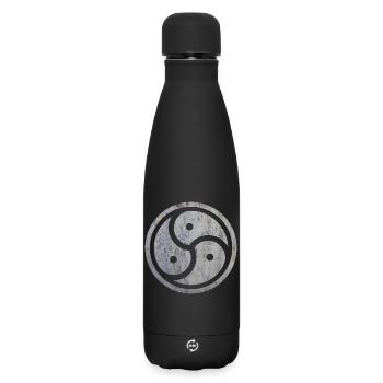 bdsm symbol fetisch bondage latex dominiert herrin - Matte Thermosflasche 500 ml - Schwarz - Vorne