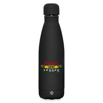 Reggae Sound System Banner - Matte Insulated Water Bottle 500 ml - black - Front