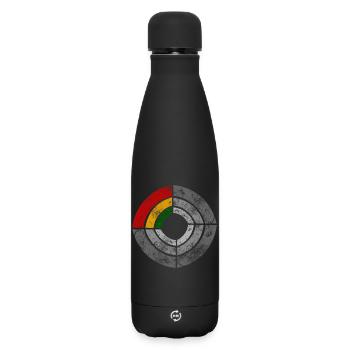Grafische Power-Radar Reggae Illustration - Matte Thermosflasche 500 ml - Schwarz - Vorne