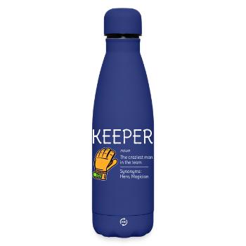 Tormann Beschreibung Torwart Definition Synonym - Matte Thermosflasche 500 ml - Dunkelblau  - Vorne