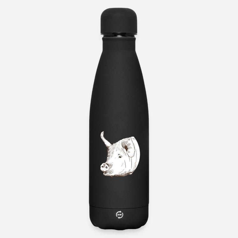 Pig - Matte Insulated Water Bottle 500 ml - black