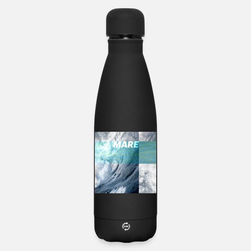 MARE – das Meer ruft - Matte Panorama Thermosflasche 500 ml - Schwarz