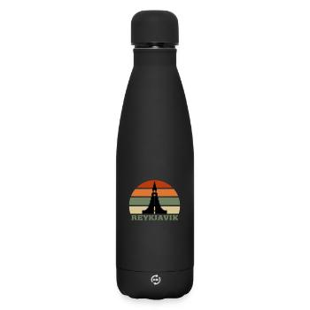 Reykjavik City Skyline Islande Landmark - Bouteille isotherme SOFT TOUCH 500 ml - noir - Devant