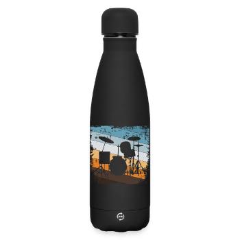 Drummers - Matte Insulated Water Bottle 500 ml - black - Front