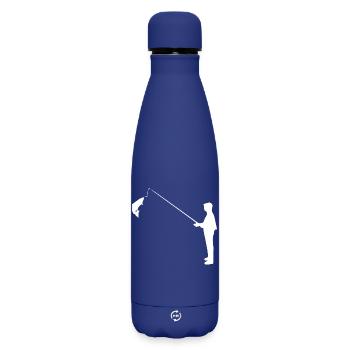 angler - Matte Insulated Water Bottle 500 ml - dark blue  - Front