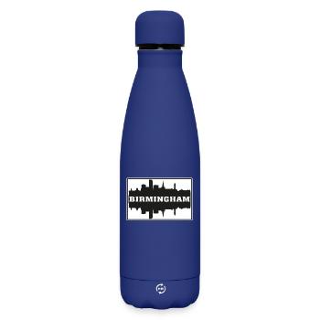 Birmingham Angleterre Voyage Souvenir Skyline Silhoue - Bouteille isotherme SOFT TOUCH 500 ml - bleu foncé  - Devant