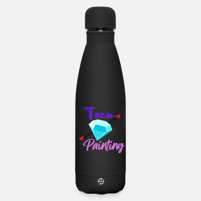 Team Diamond Painting - Bouteille isotherme SOFT TOUCH 500 ml - noir