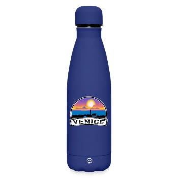 Venice Italy Skyline Vintage Sunset Travel Souveni - Matte Insulated Water Bottle 500 ml - dark blue  - Front