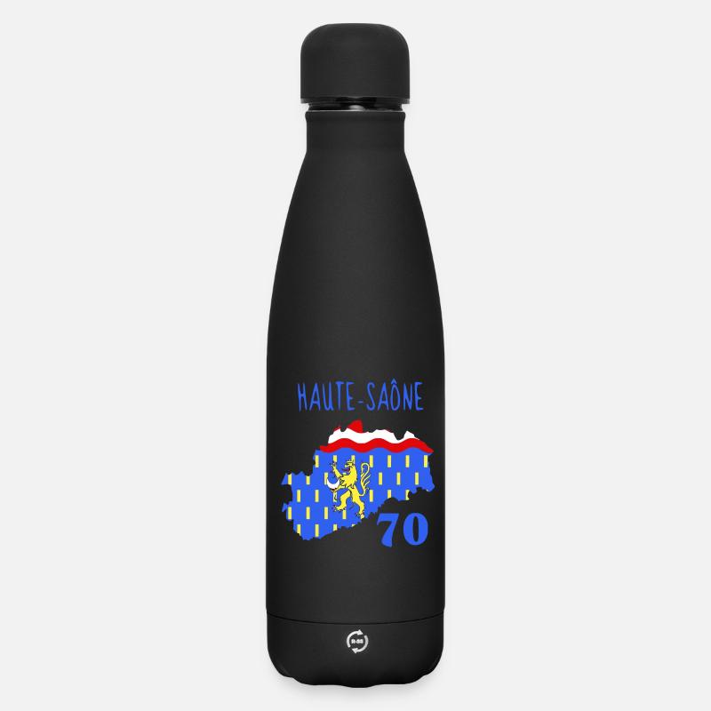 Haute-Saône - Matte Insulated Water Bottle 500 ml - black