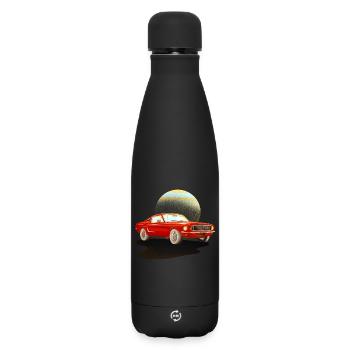 Auto rotes Auto - Matte Thermosflasche 500 ml - Schwarz - Vorne