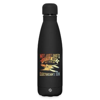 Elektriker Junge - Matte Thermosflasche 500 ml - Schwarz - Vorne