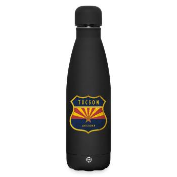 Drapeau Tucson Arizona Motif écusson - Bouteille isotherme SOFT TOUCH 500 ml - noir - Devant