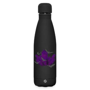Gothic-kristall, Fledermäuse, verschenken - Matte Thermosflasche 500 ml - Schwarz - Vorne
