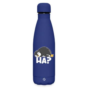 Kalt Pinguin Tier Spruch Antarktis Seevogel - Matte Thermosflasche 500 ml - Dunkelblau  - Vorne