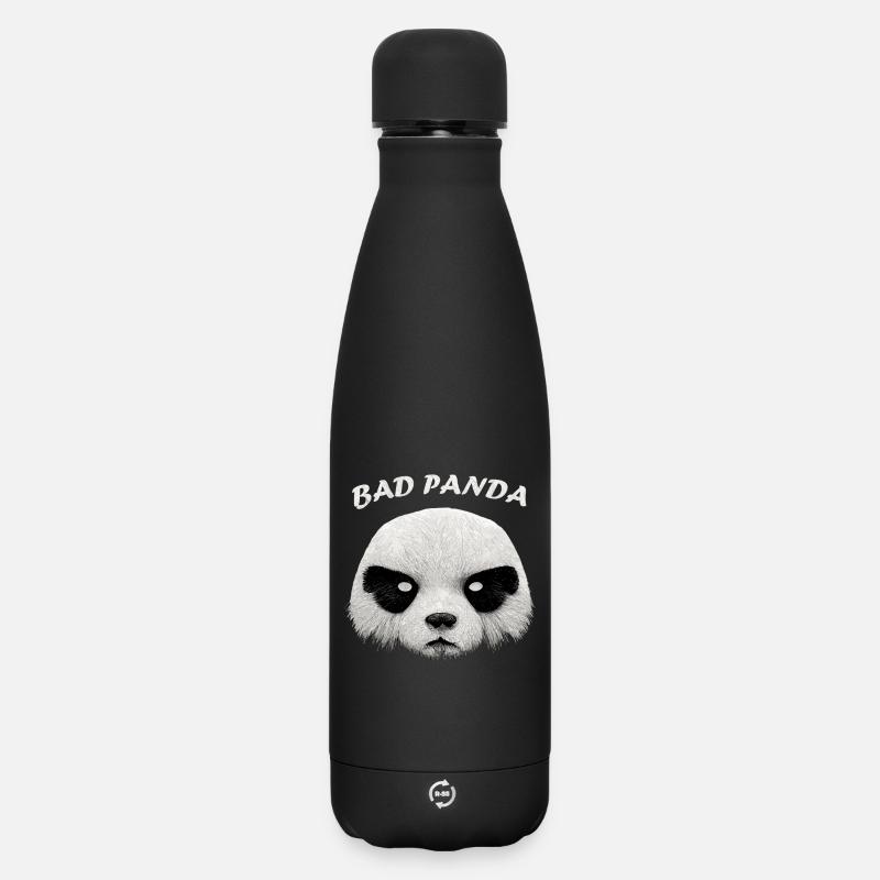 Ours panda mignon avec thème anti-amitié - Bouteille isotherme SOFT TOUCH 500 ml - noir